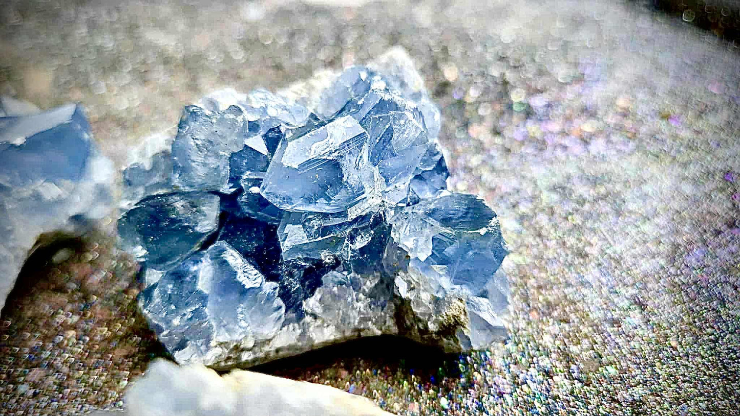Starlight Celestite Clusters - Rescue Me