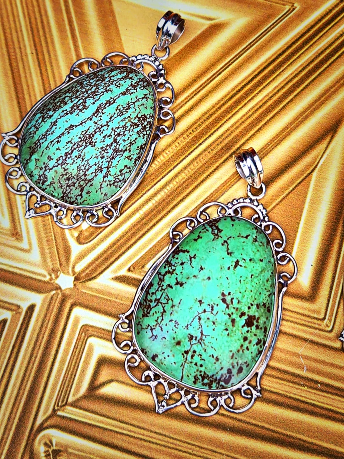 Fancy Chrysoprase Pendants - Success & Blessings