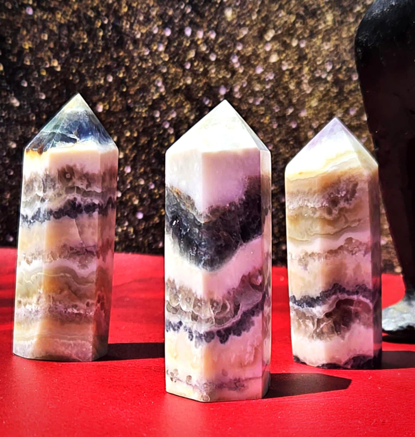 Divine Banded Blue Fluorite Towers - Protection