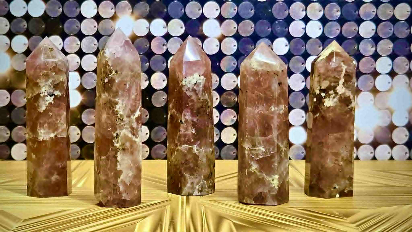 *Sold Out* Radiant Wealth Raspberry Quartz Towers