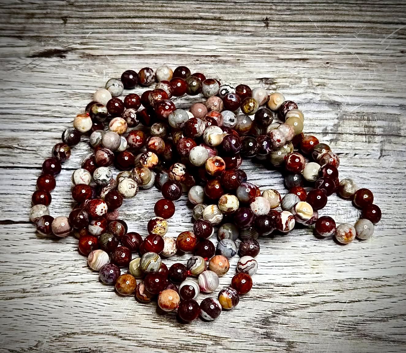 Wishcraft Mexican Lace Agate Bracelets
