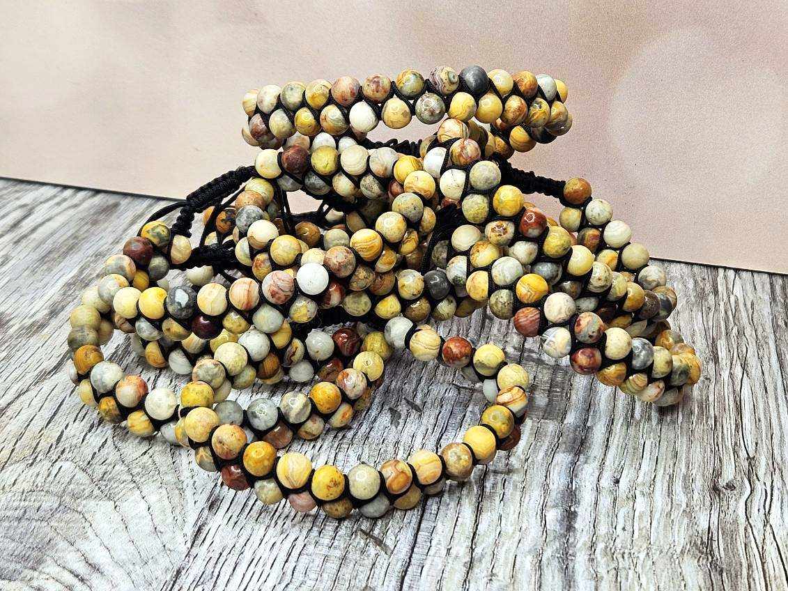 Just Wanna Have Fun Happy Lace Agate Bracelet - Healing