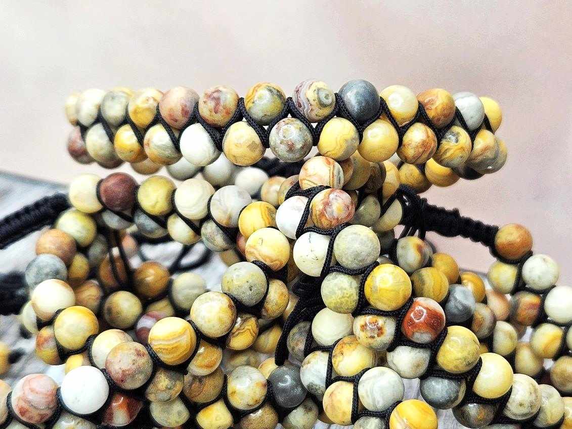 Just Wanna Have Fun Happy Lace Agate Bracelet - Healing