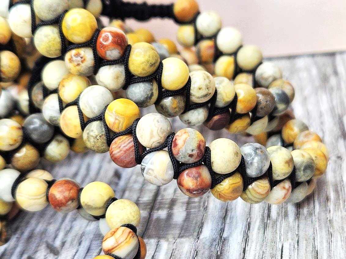 Just Wanna Have Fun Happy Lace Agate Bracelet - Healing