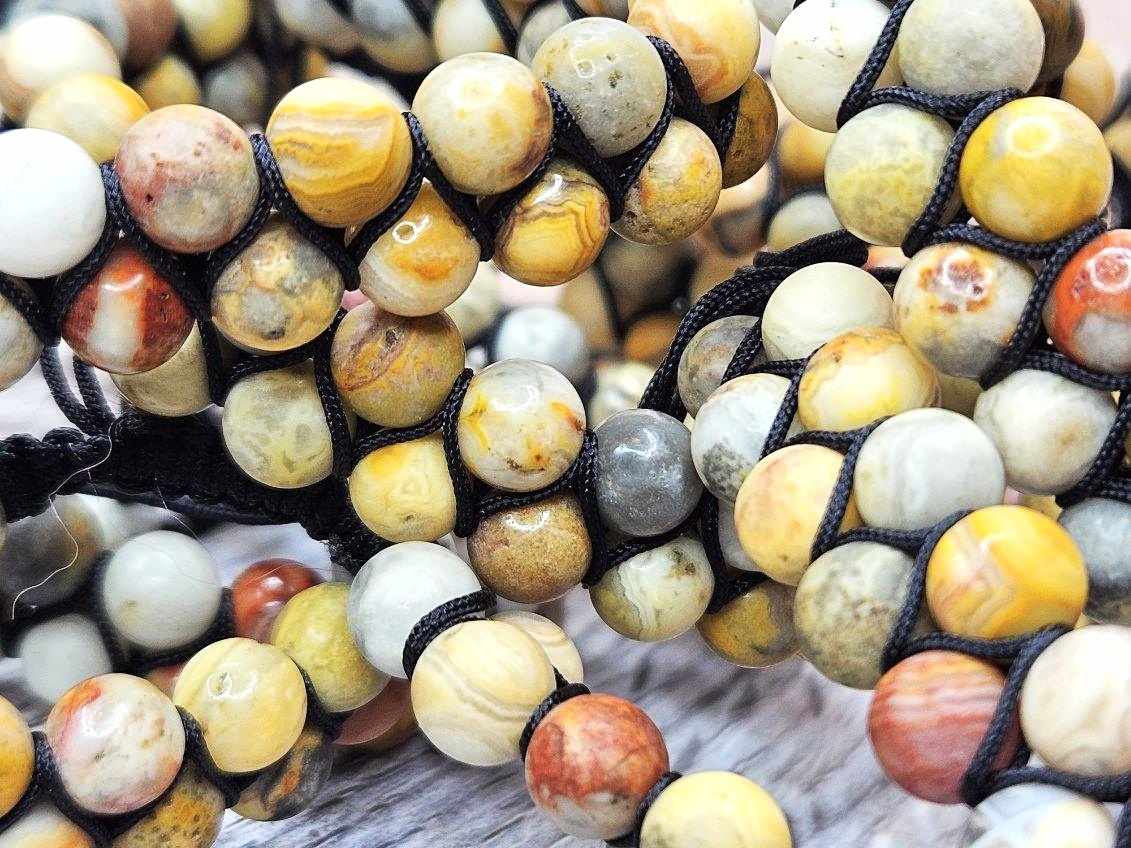 Just Wanna Have Fun Happy Lace Agate Bracelet - Healing