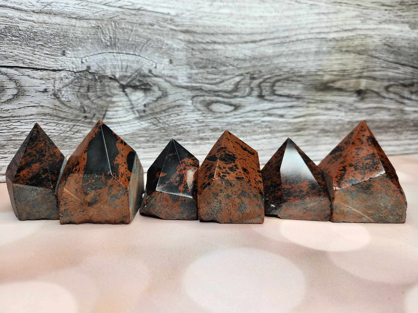 You So Pointy Mahogany Obsidian Top Points - Protection