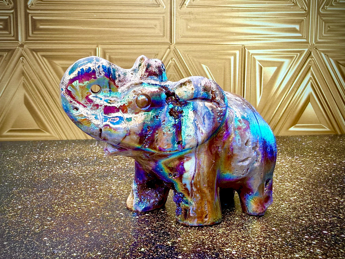 🐘Rainbow Sphalerite Elephant Magic