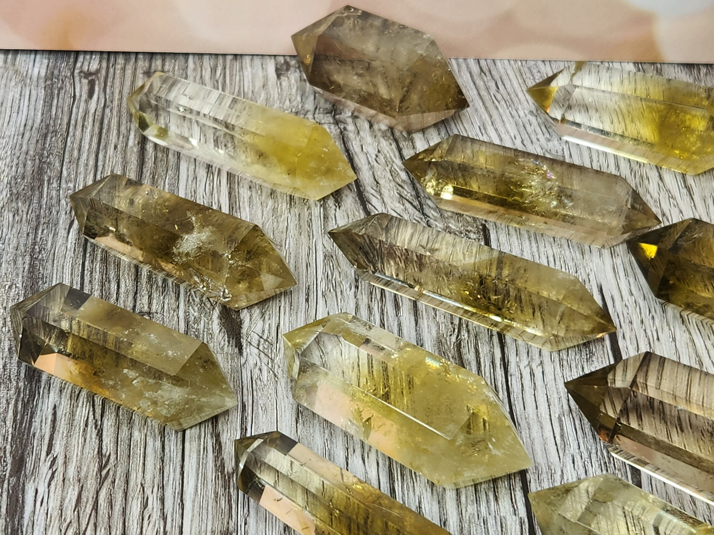 Delicious Magic Lemon Quartz Double Terminated Points