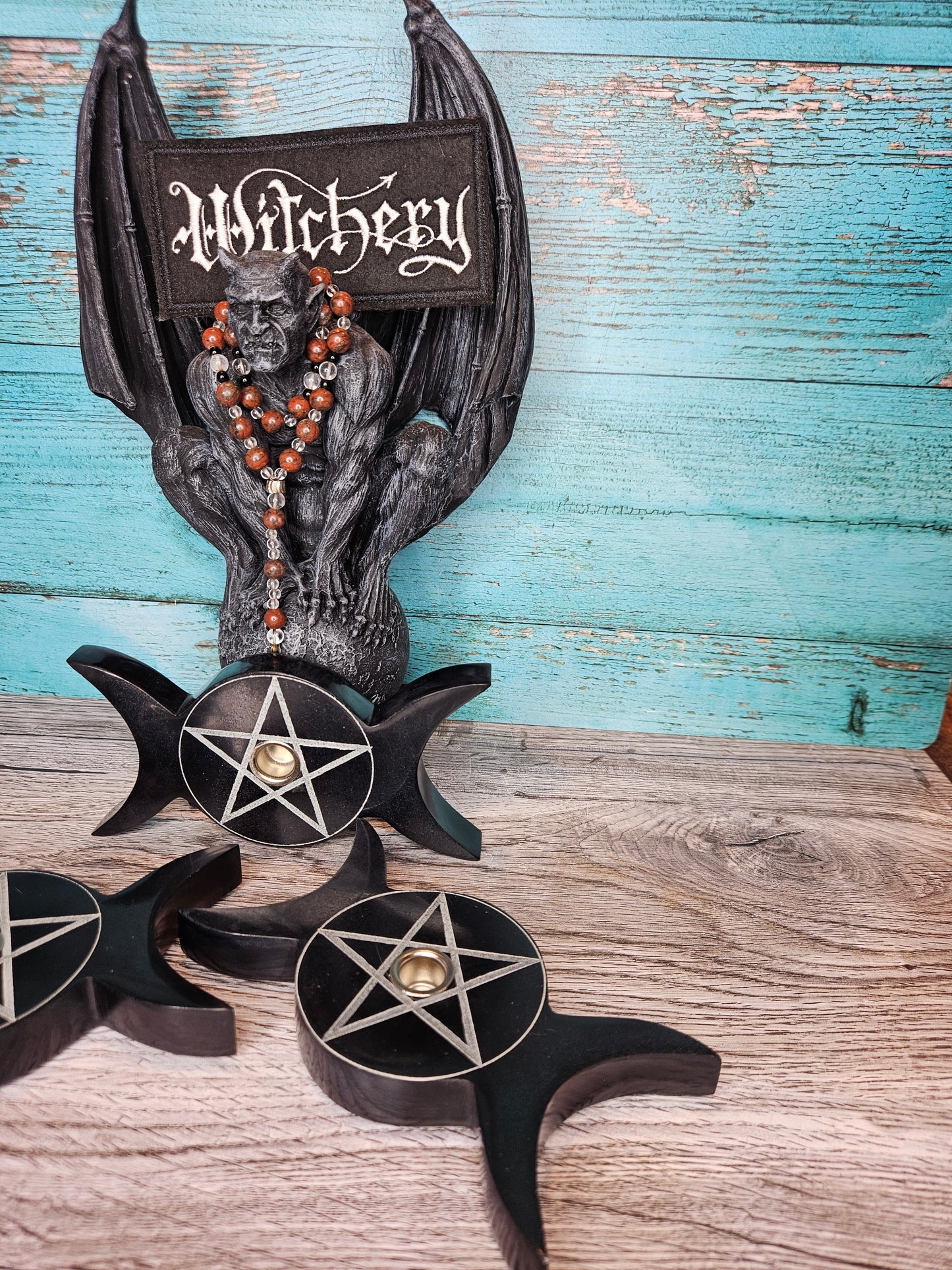 Divine Protection Triple Moon Chime Holders