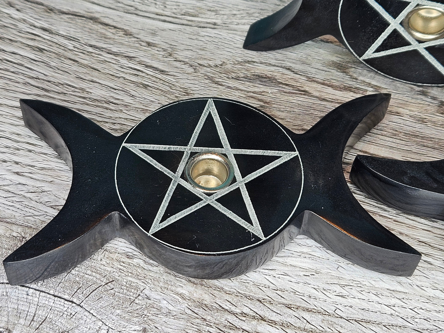 Divine Protection Triple Moon Chime Holders