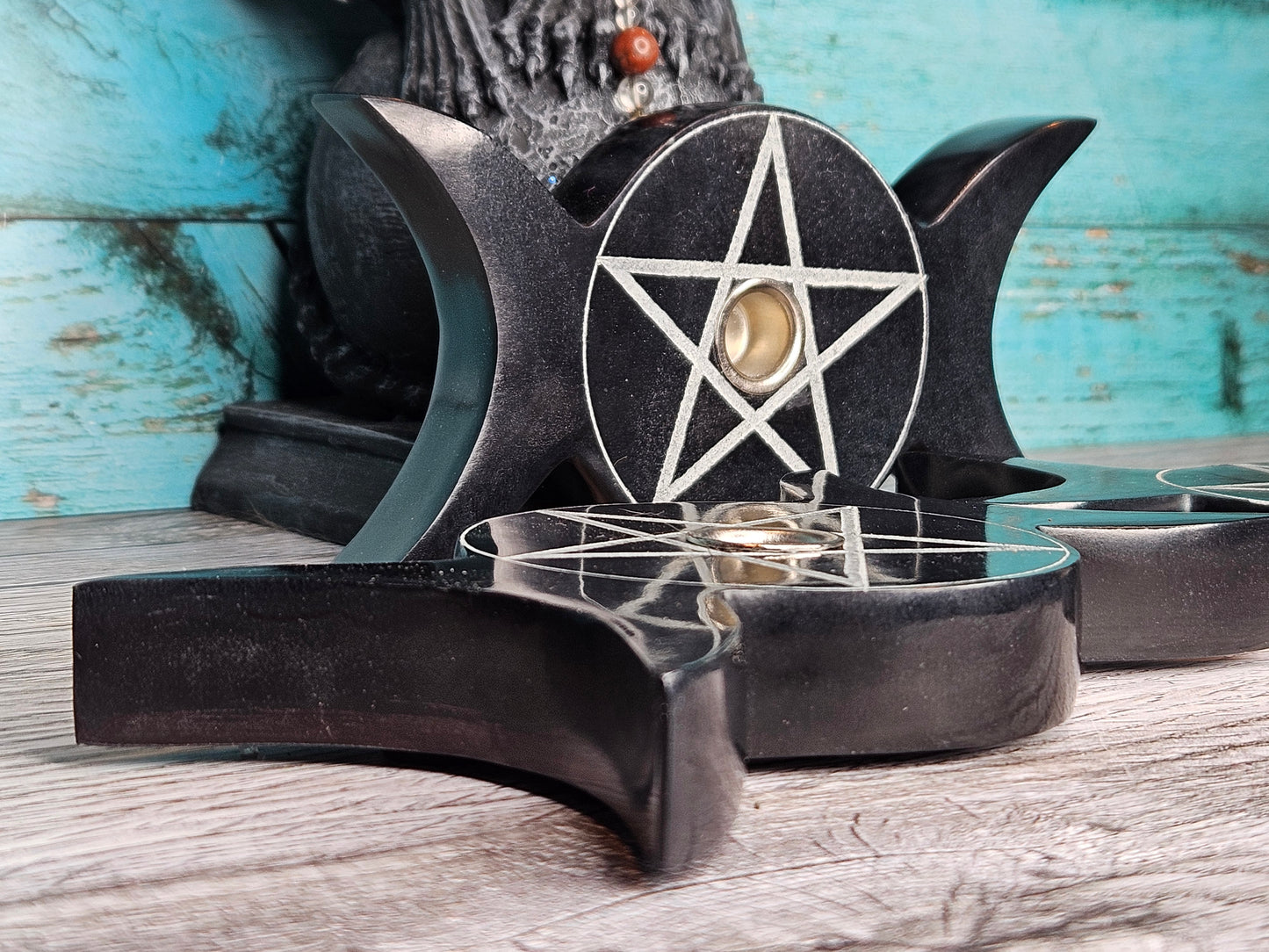 Divine Protection Triple Moon Chime Holders