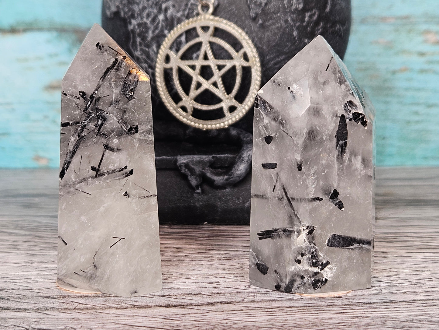 Swords of Darkness Tourmalated Quartz Points