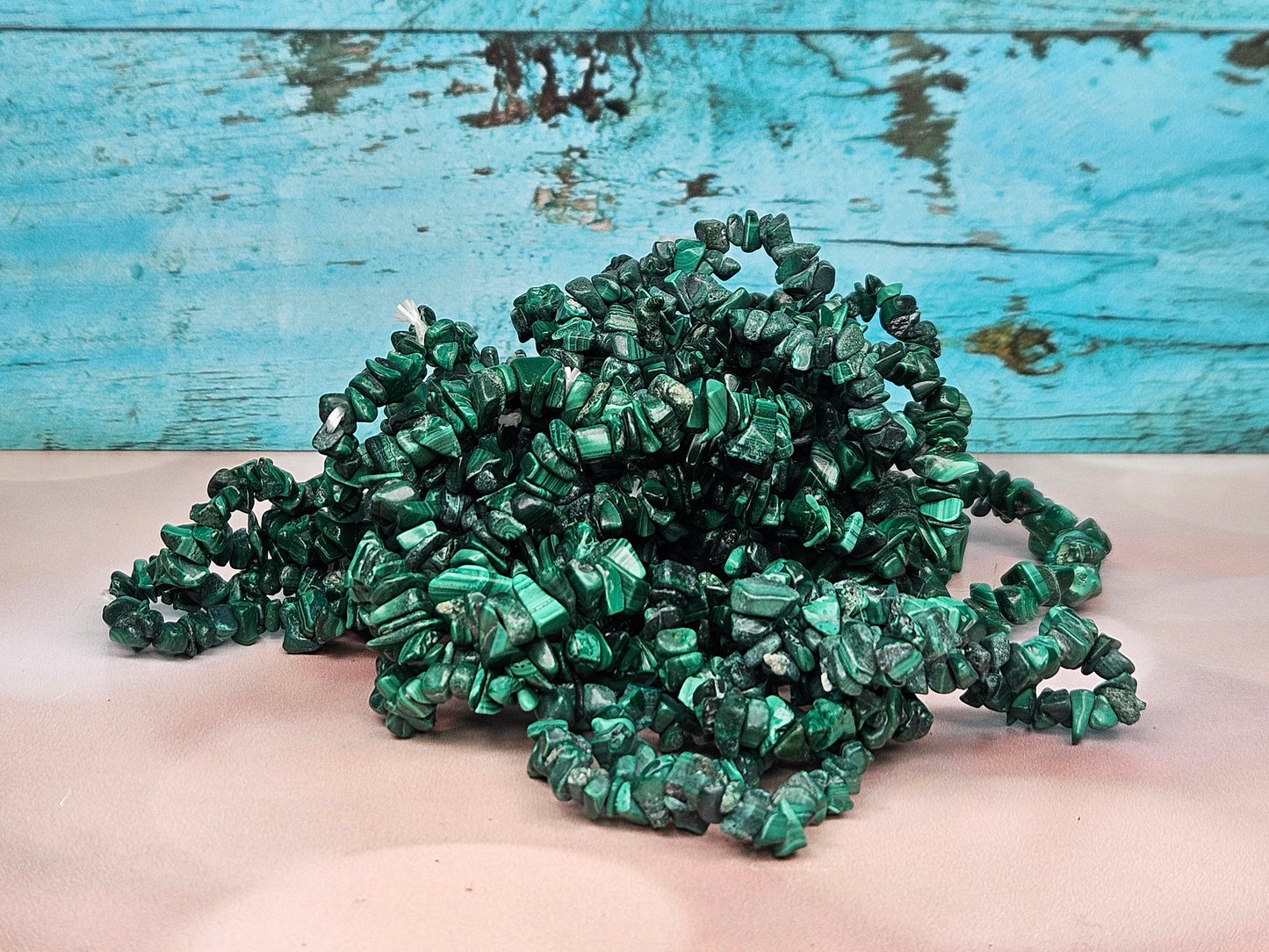 I'd Like a Reading Malachite Chip Bracelets