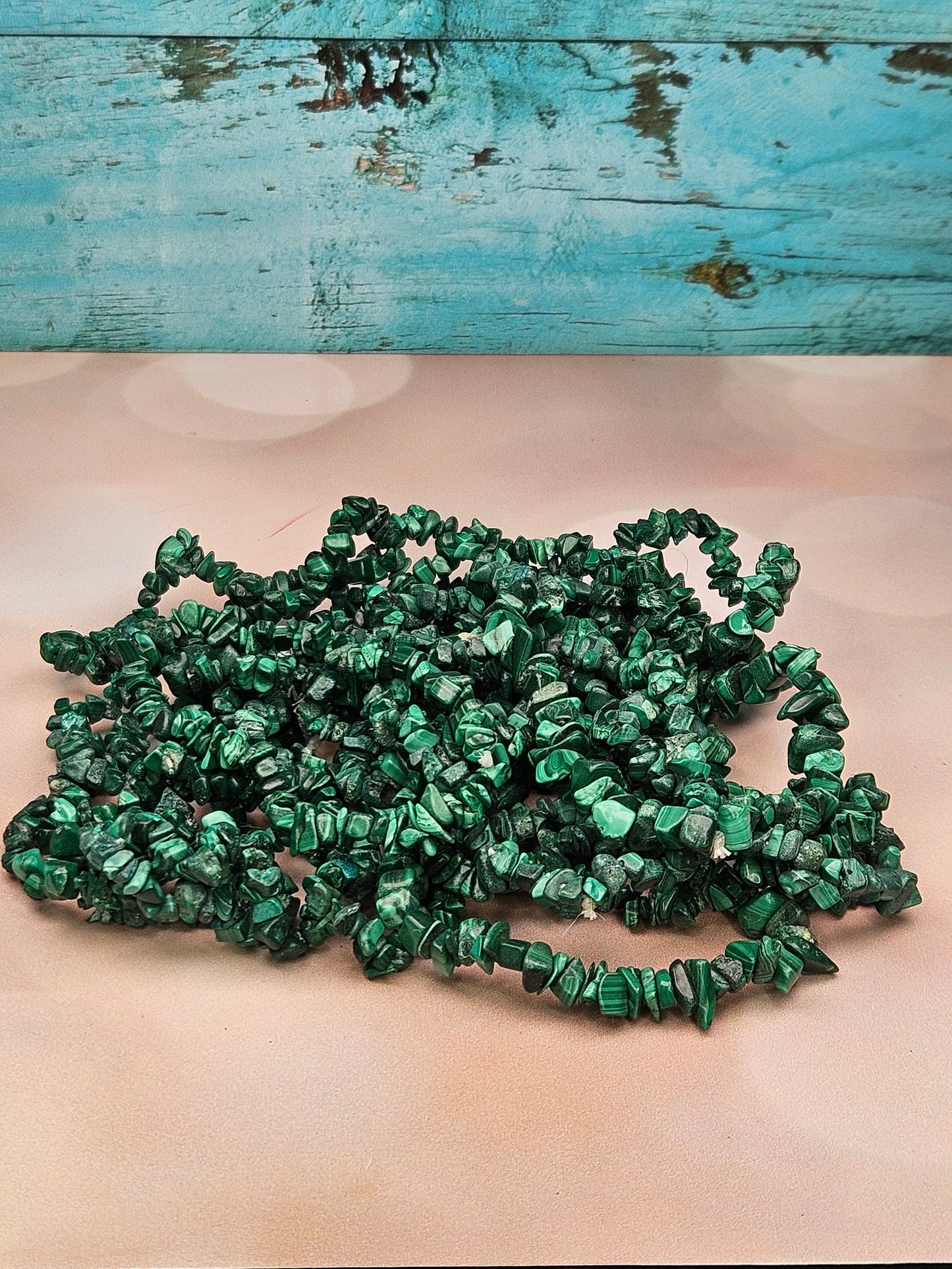 I'd Like a Reading Malachite Chip Bracelets