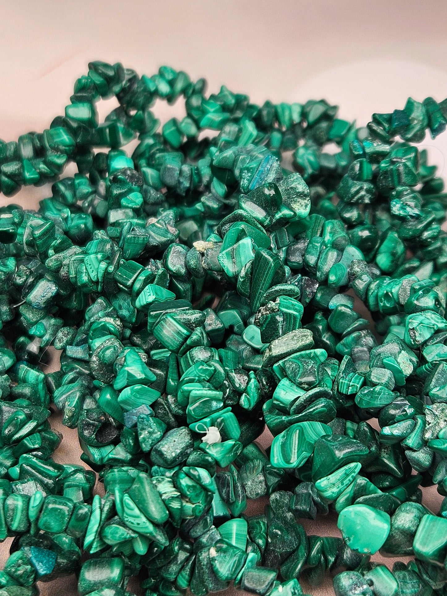 I'd Like a Reading Malachite Chip Bracelets