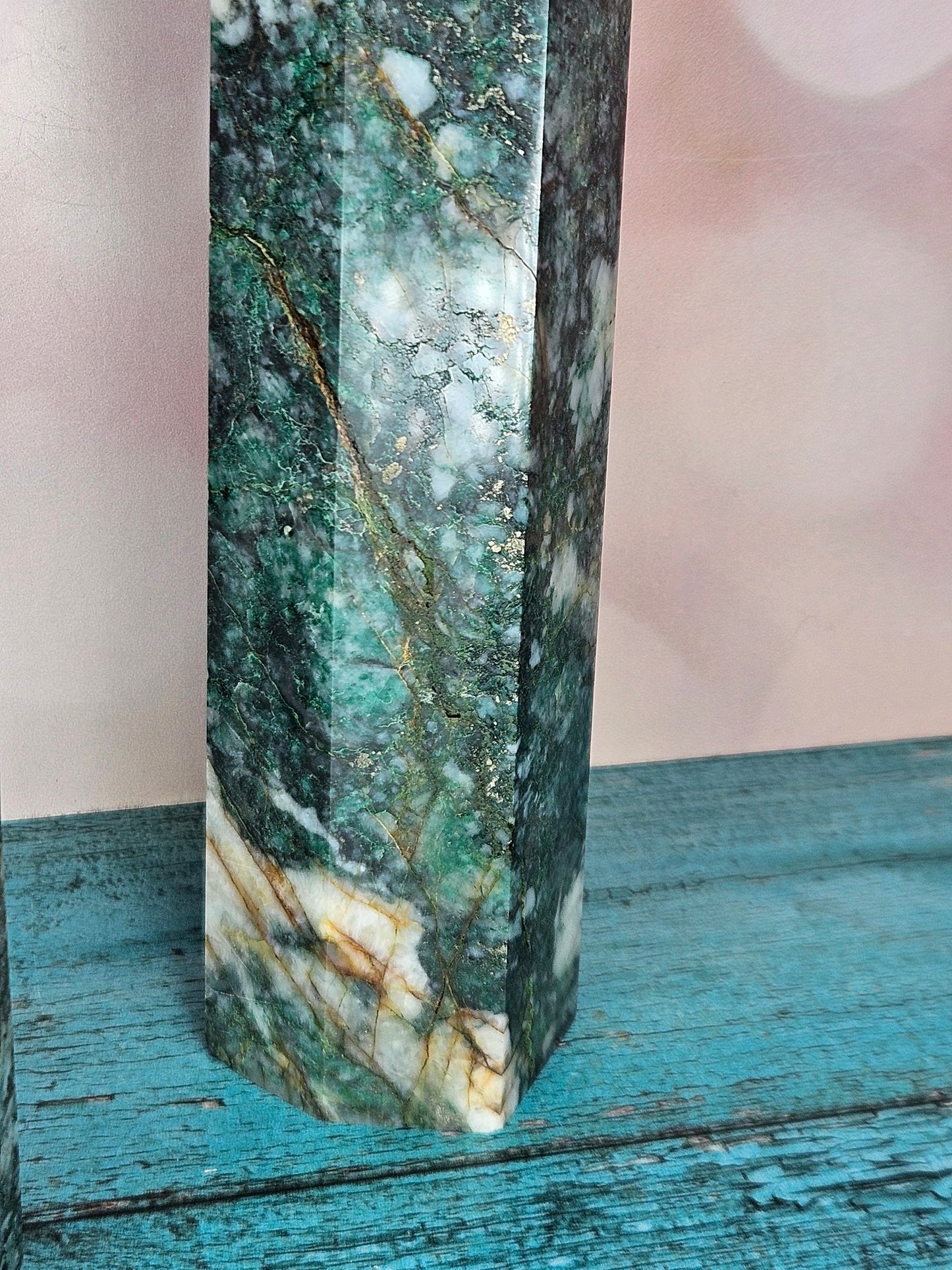 Towers of Money Nephrite Jade and Pyrite Towers