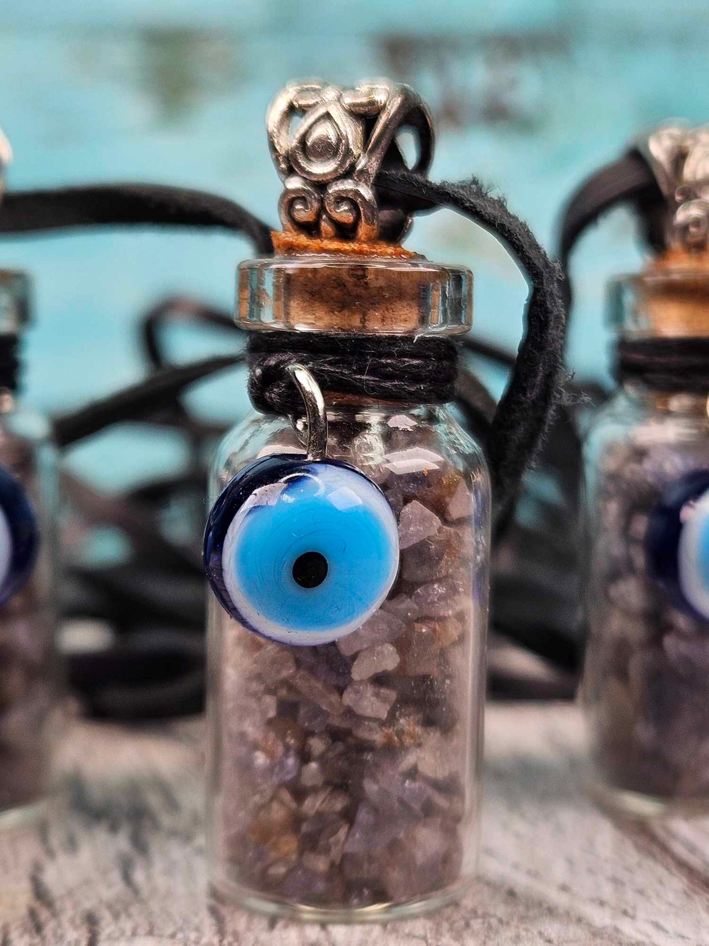 Lookie Here Evil Eye Sapphire Pendants