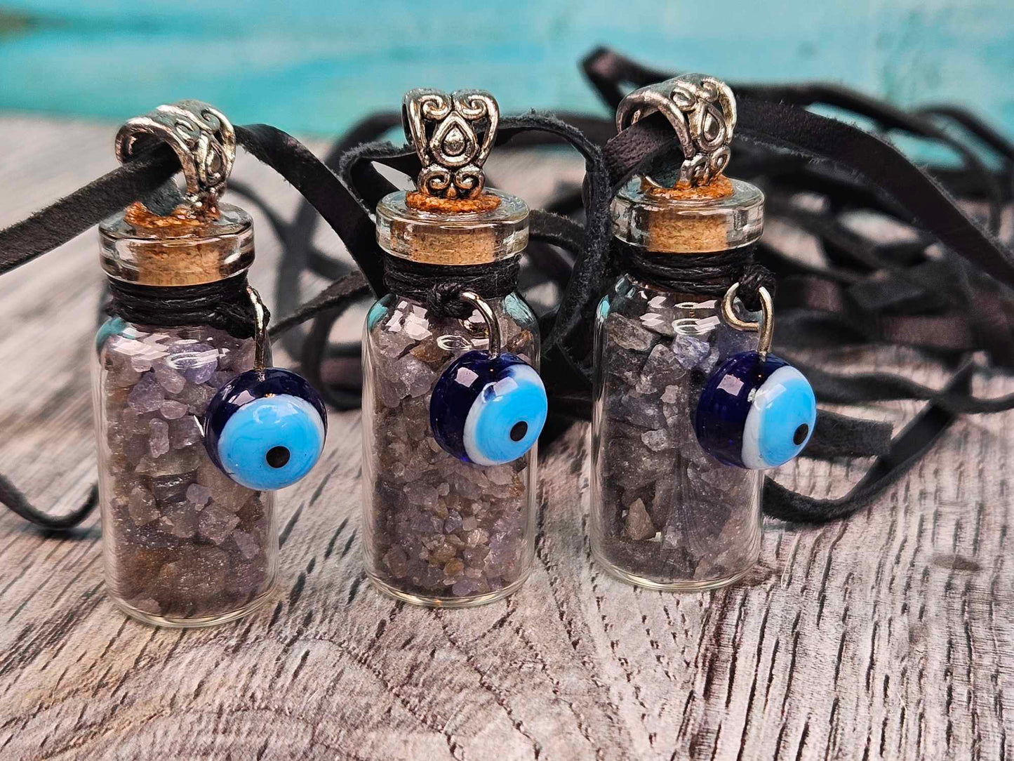 Lookie Here Evil Eye Sapphire Pendants