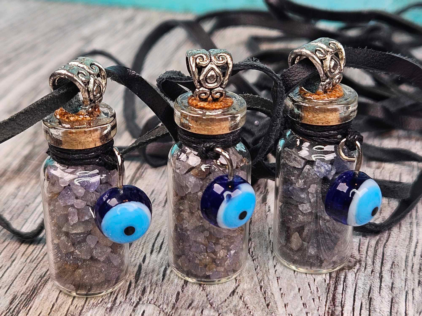 Lookie Here Evil Eye Sapphire Pendants