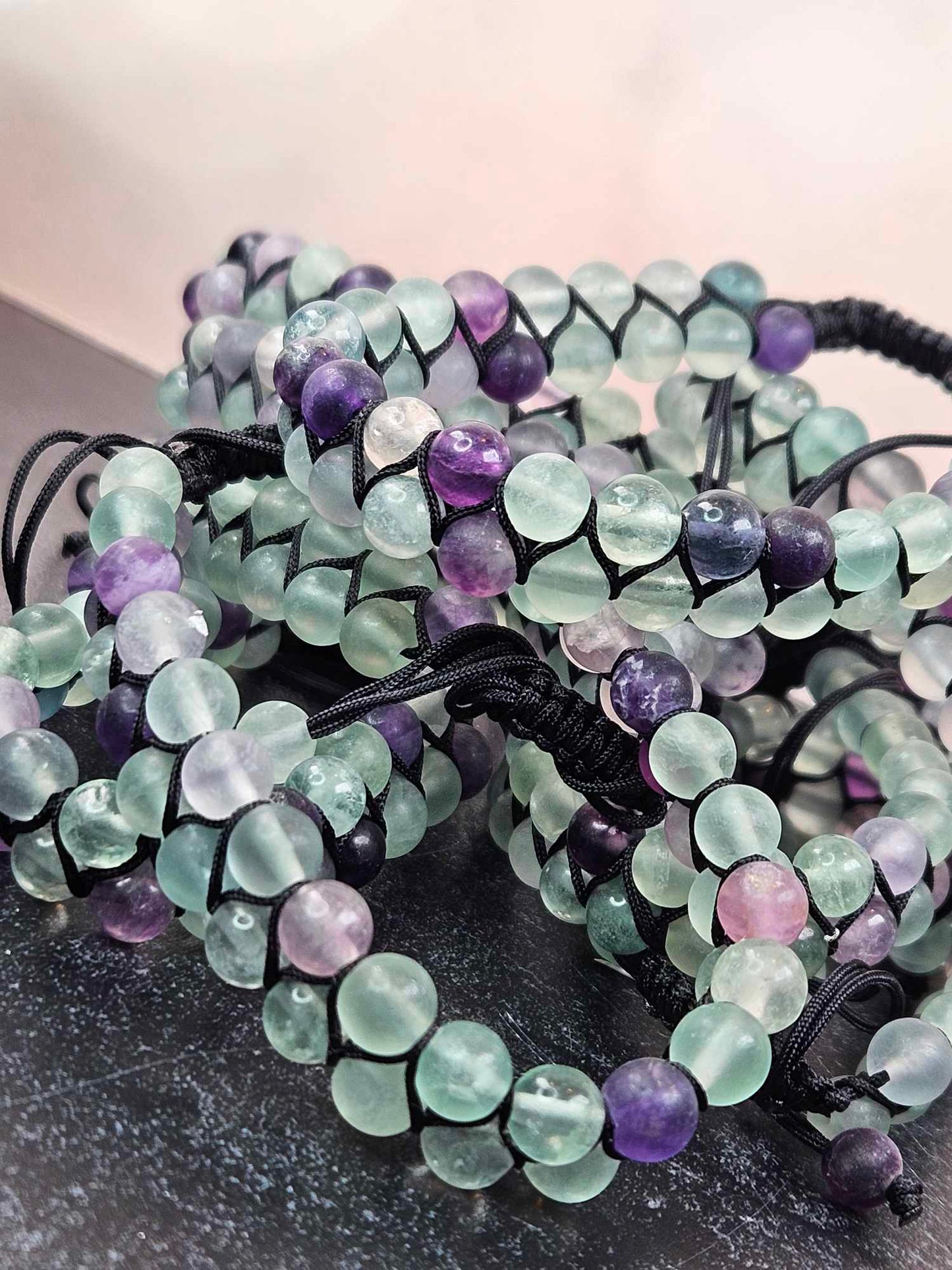 Let It Flow Fluorite Double Row Bracelets