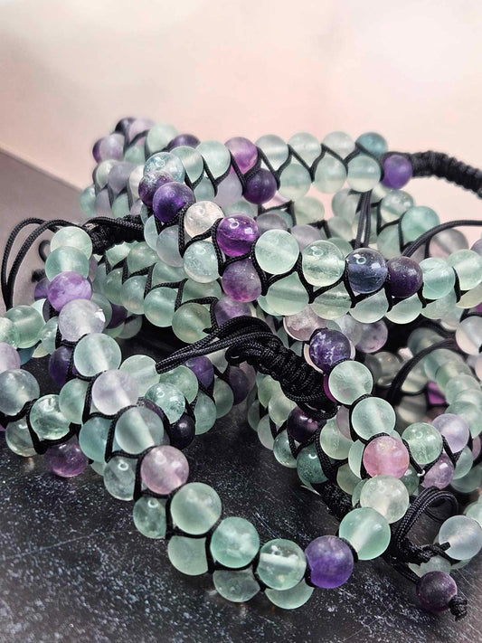 Let It Flow Fluorite Double Row Bracelets