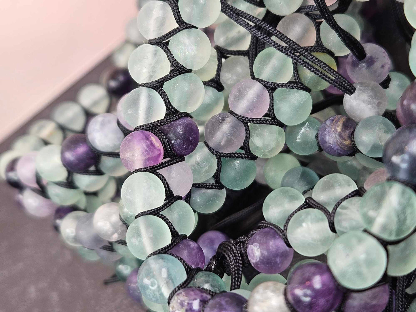 Let It Flow Fluorite Double Row Bracelets