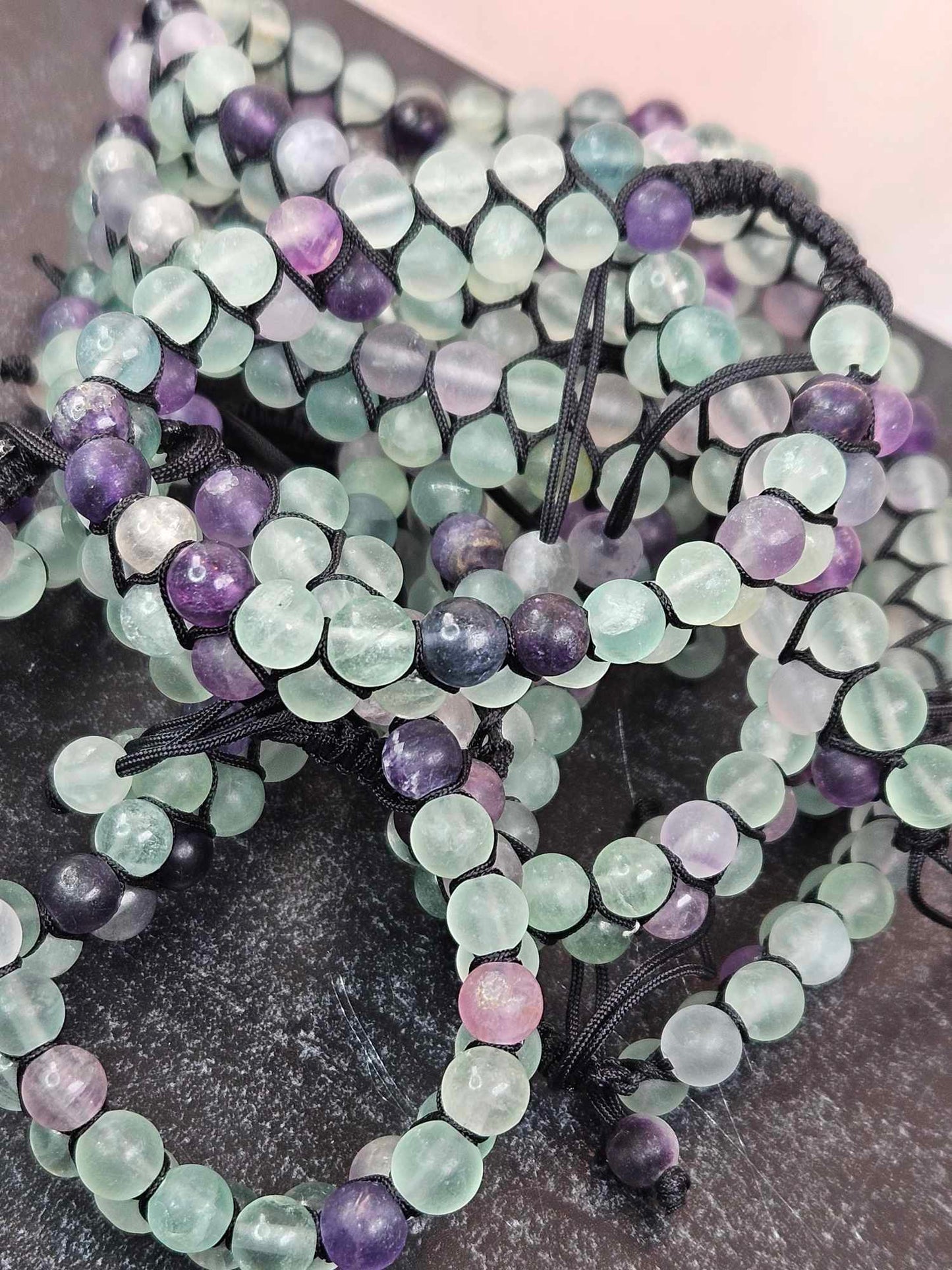 Let It Flow Fluorite Double Row Bracelets