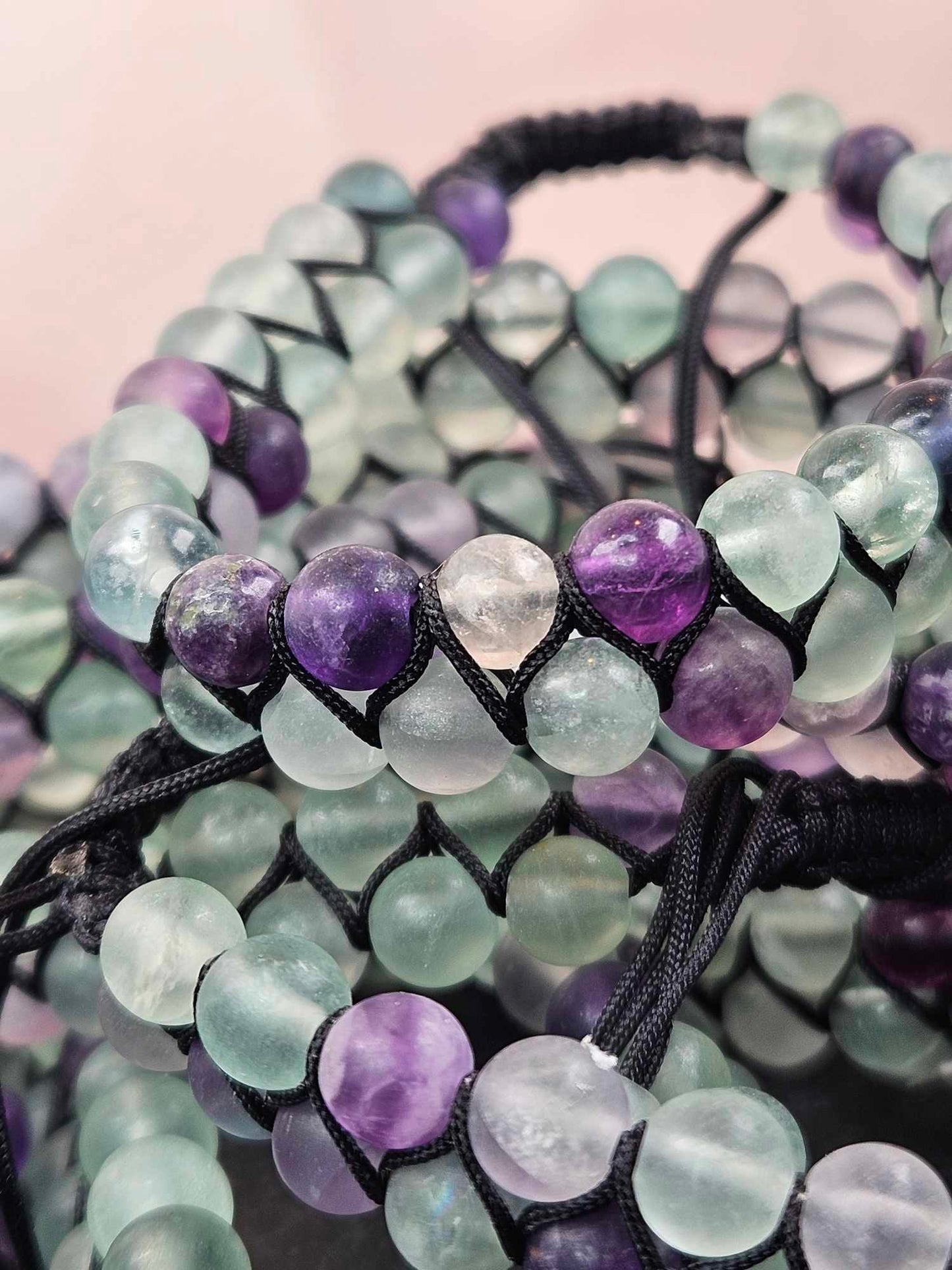 Let It Flow Fluorite Double Row Bracelets