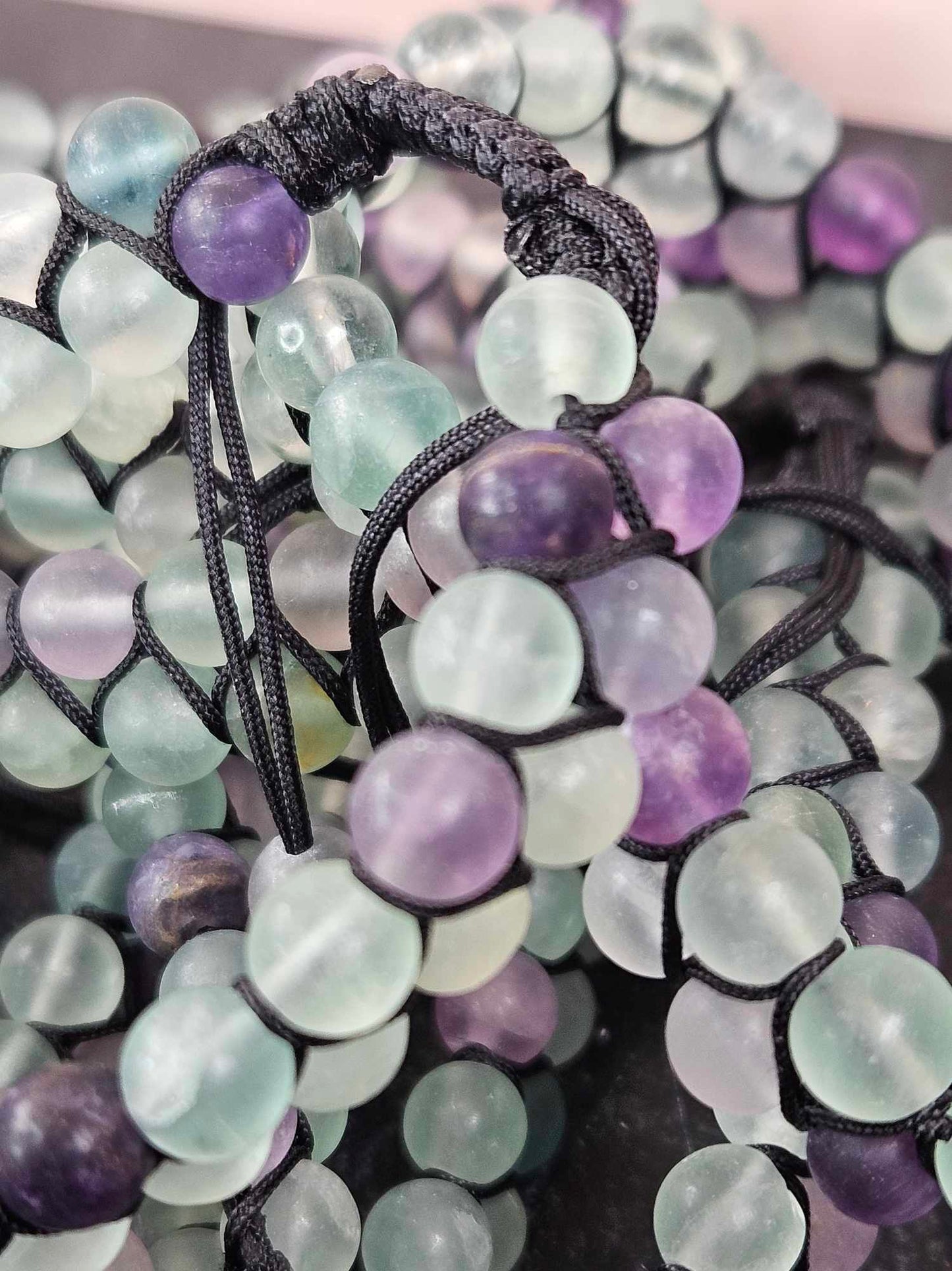 Let It Flow Fluorite Double Row Bracelets