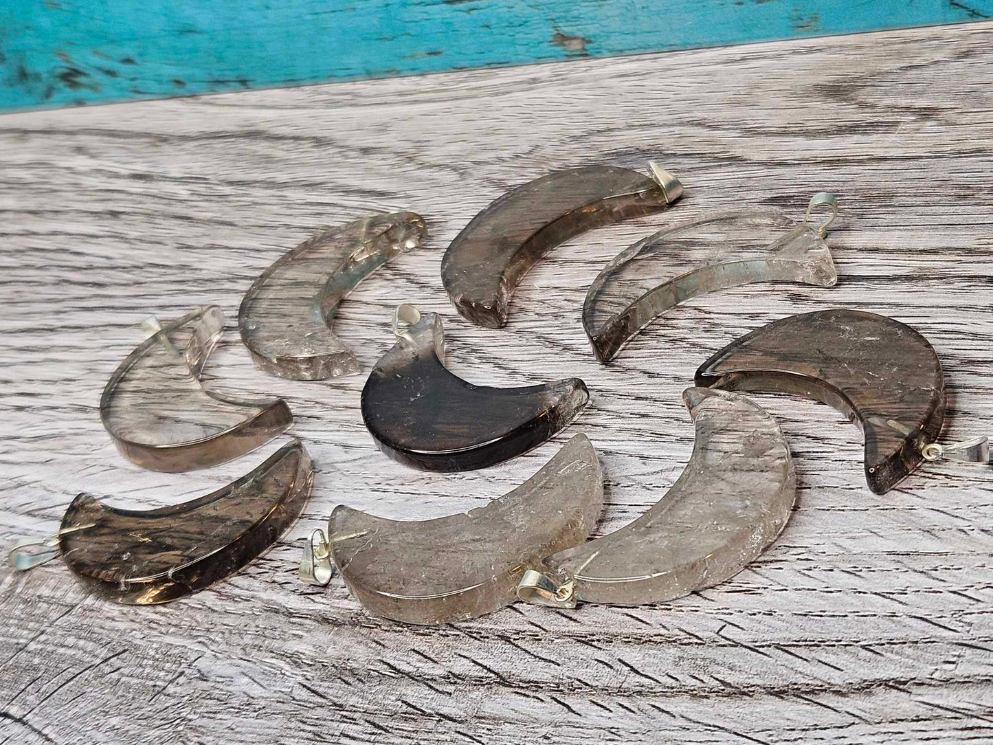 Oh Yes Please Smokey Quartz Moon Pendants