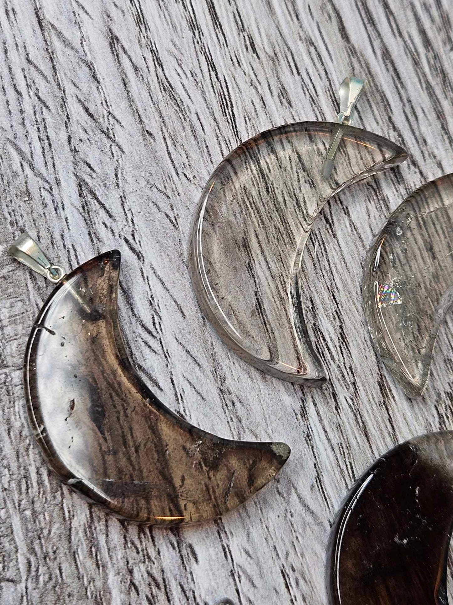 Oh Yes Please Smokey Quartz Moon Pendants