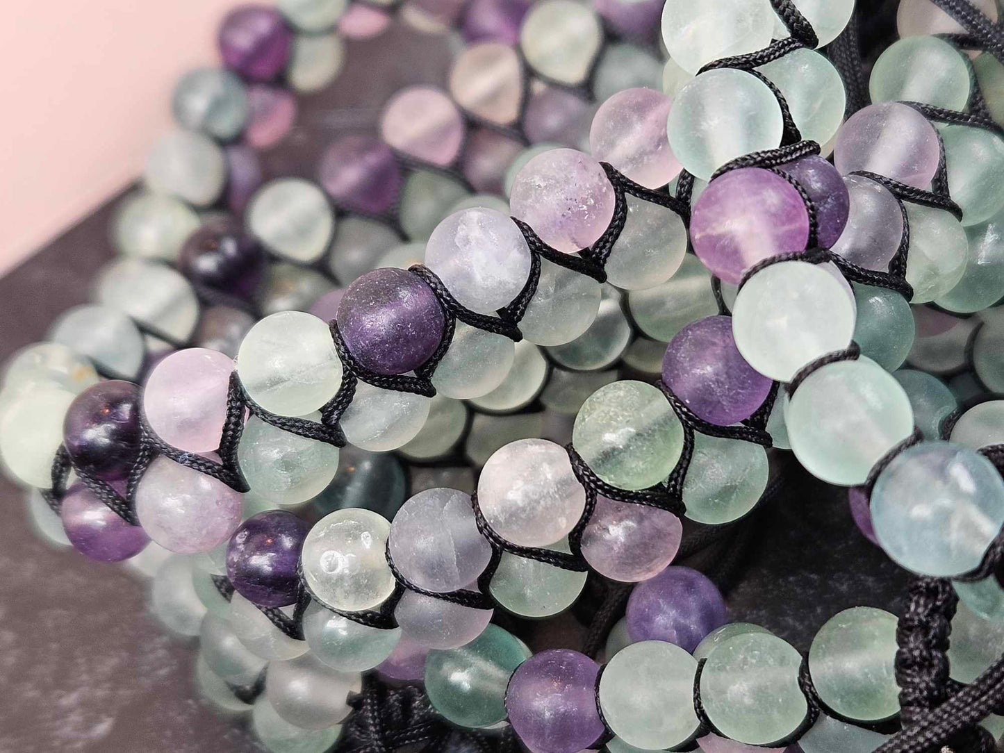 Let It Flow Fluorite Double Row Bracelets