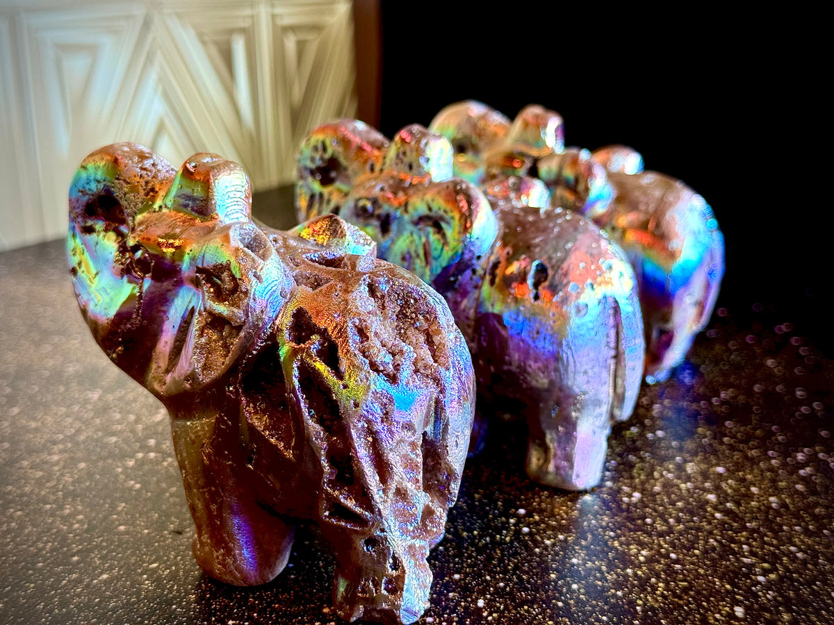 🐘Rainbow Sphalerite Elephant Magic