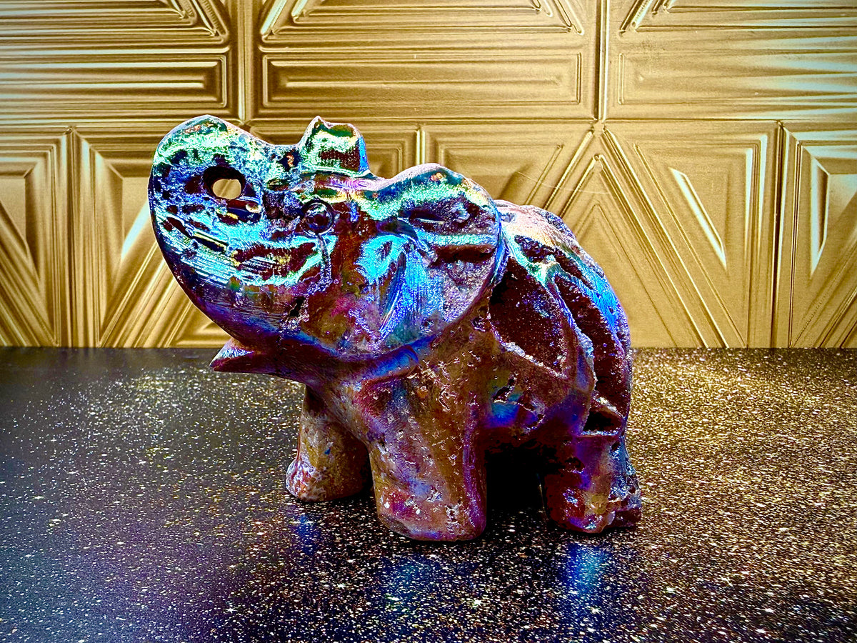 🐘Rainbow Sphalerite Elephant Magic