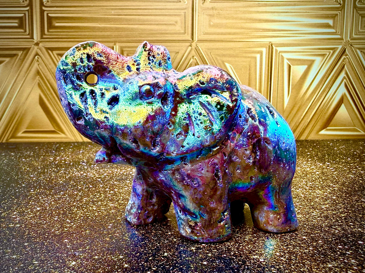 🐘Rainbow Sphalerite Elephant Magic