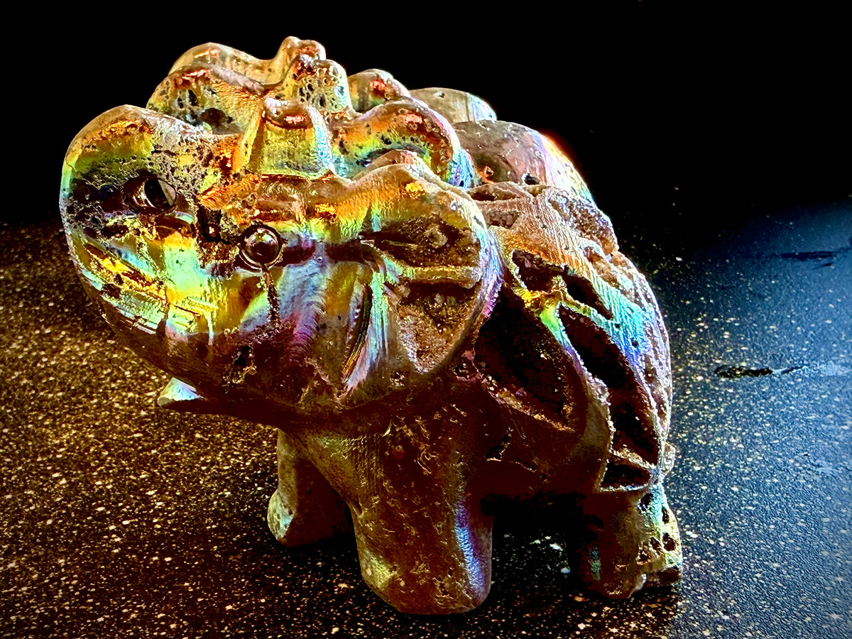 🐘Rainbow Sphalerite Elephant Magic