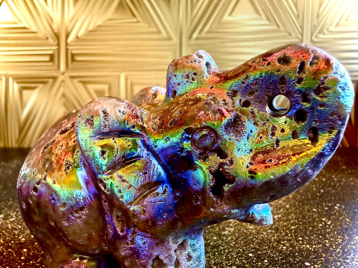 🐘Rainbow Sphalerite Elephant Magic