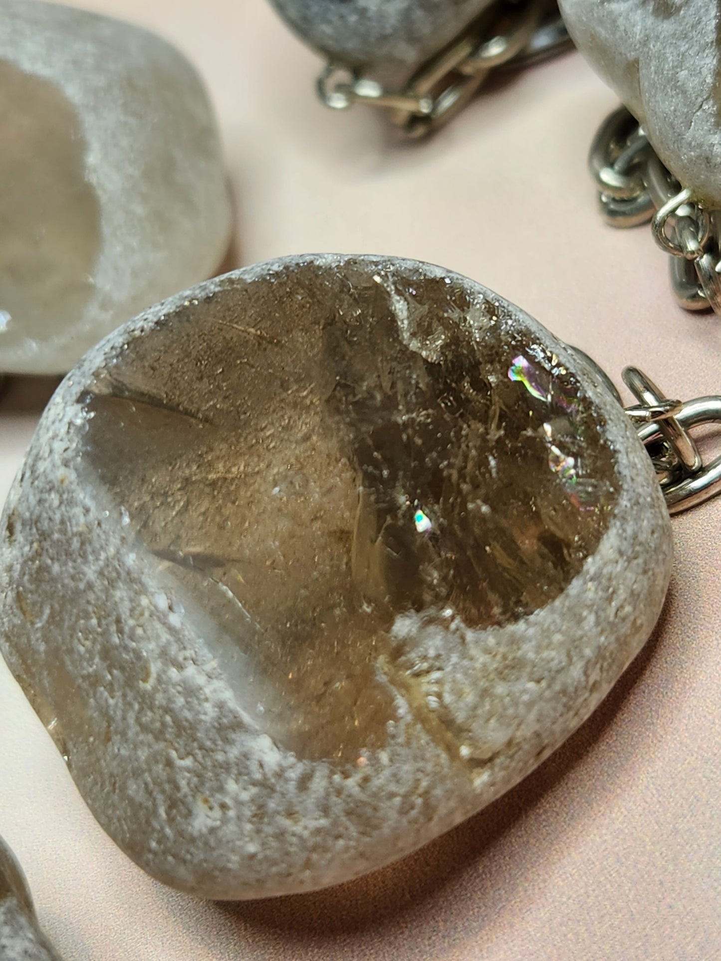 I See You Smokey Quartz Ema Stone Keychain