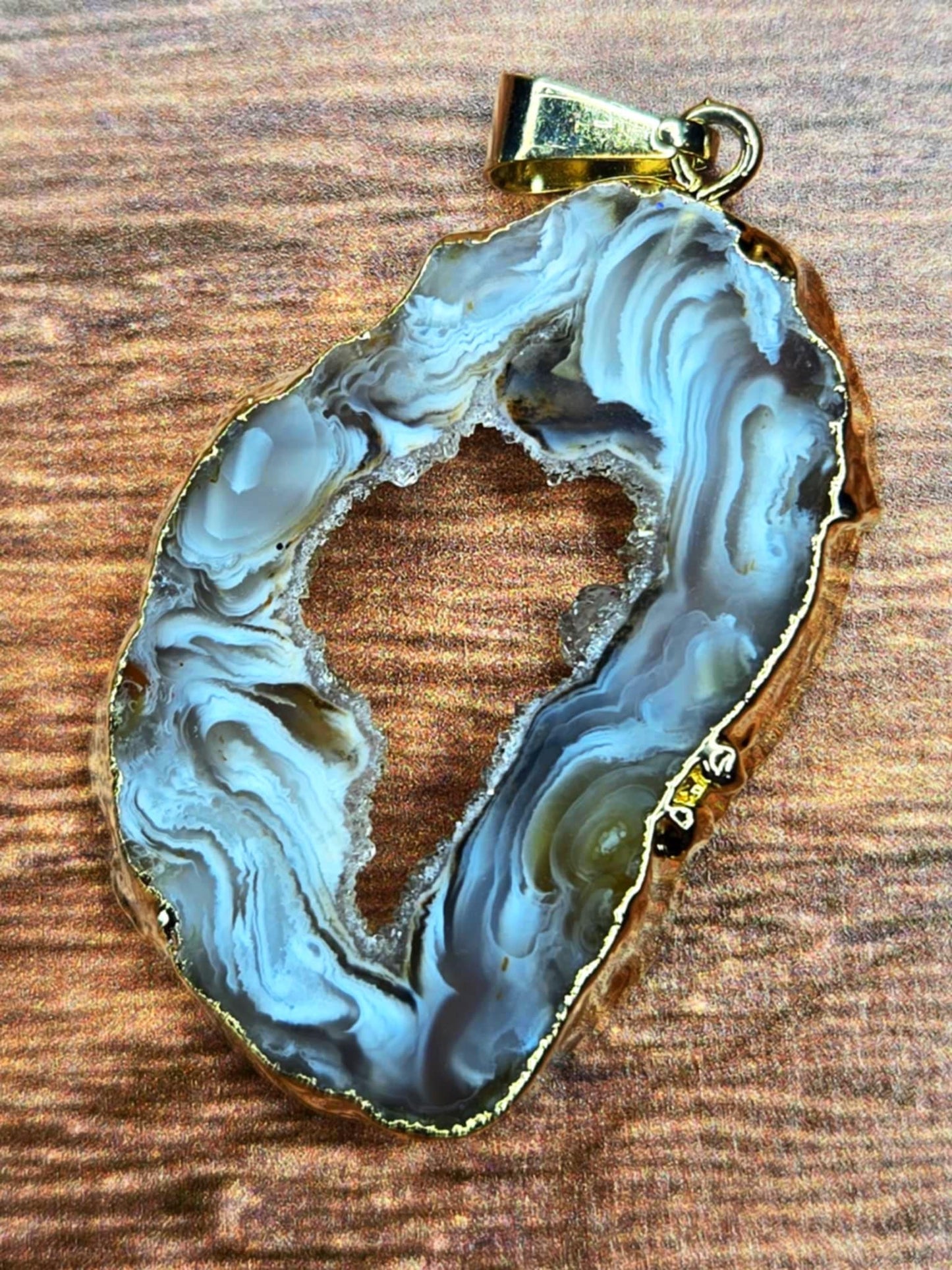 Empowered Electroplated Agate Druzy Slices