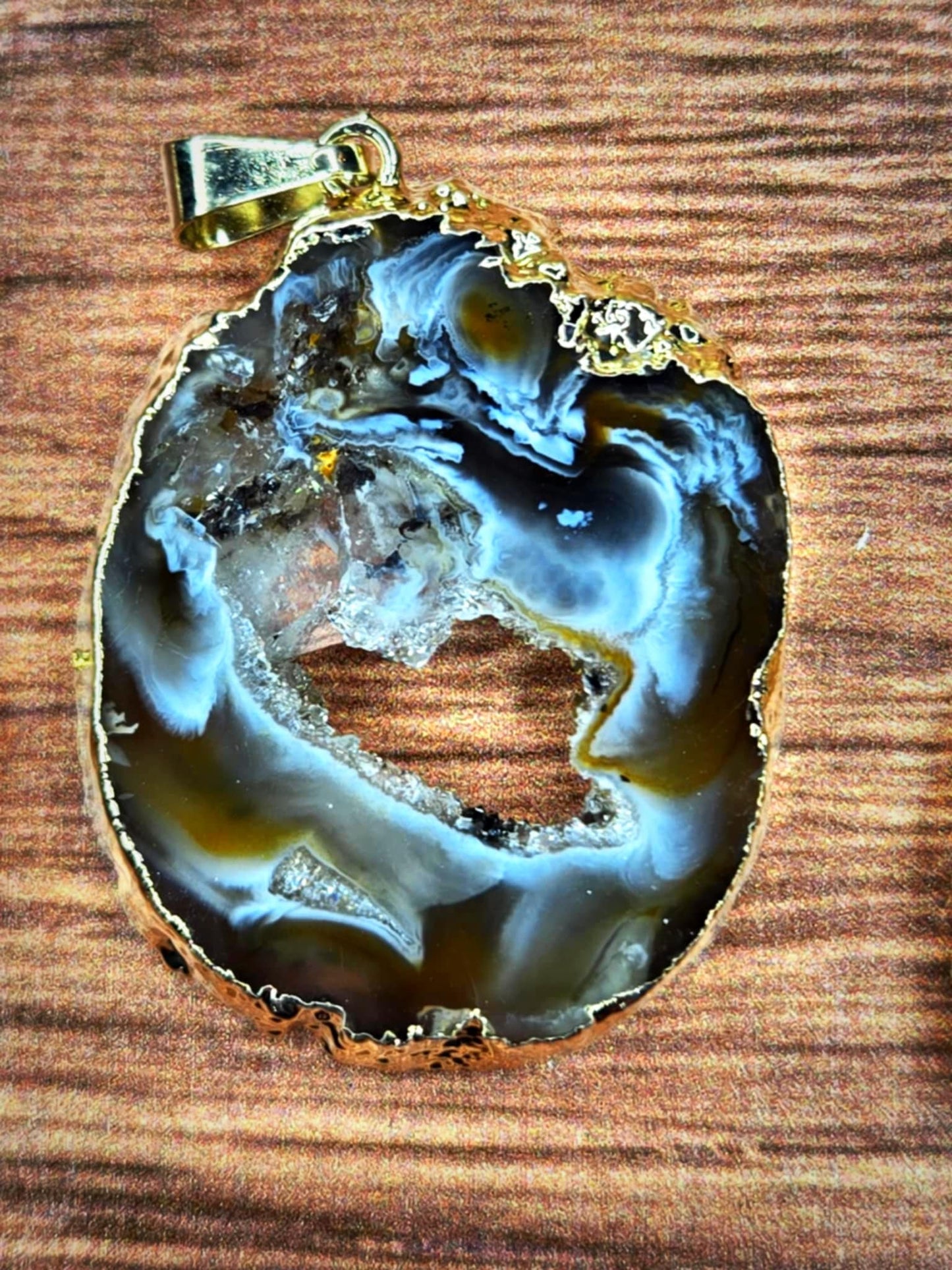 Empowered Electroplated Agate Druzy Slices