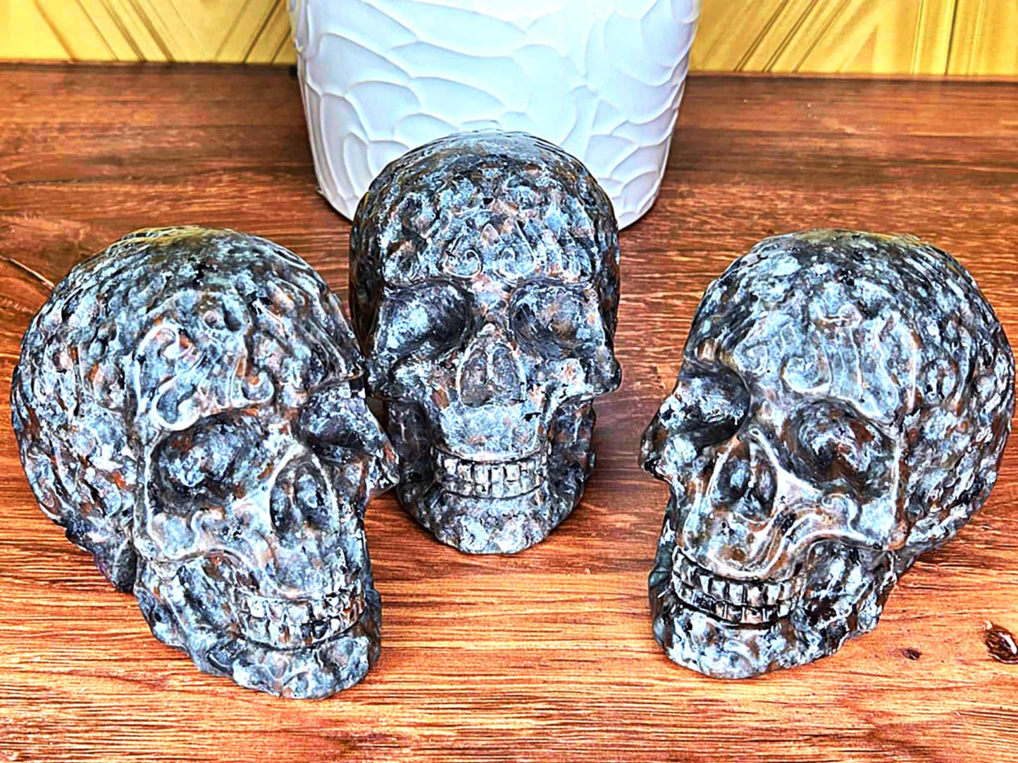 Oh Em Gee Flame Stone Skulls