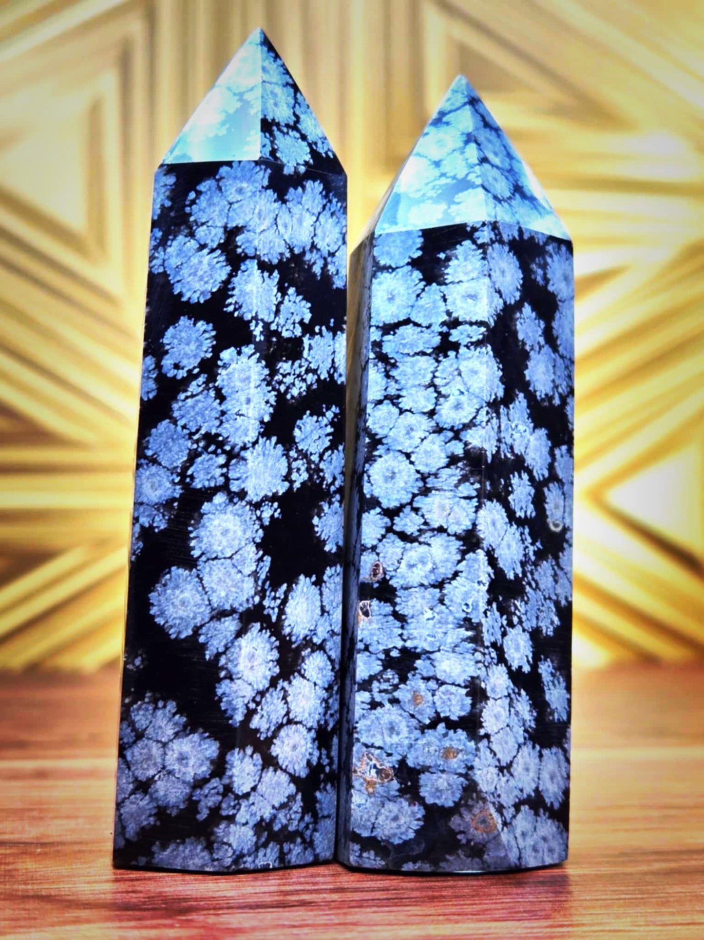 High Contrast Snowflake Obsidian Towers