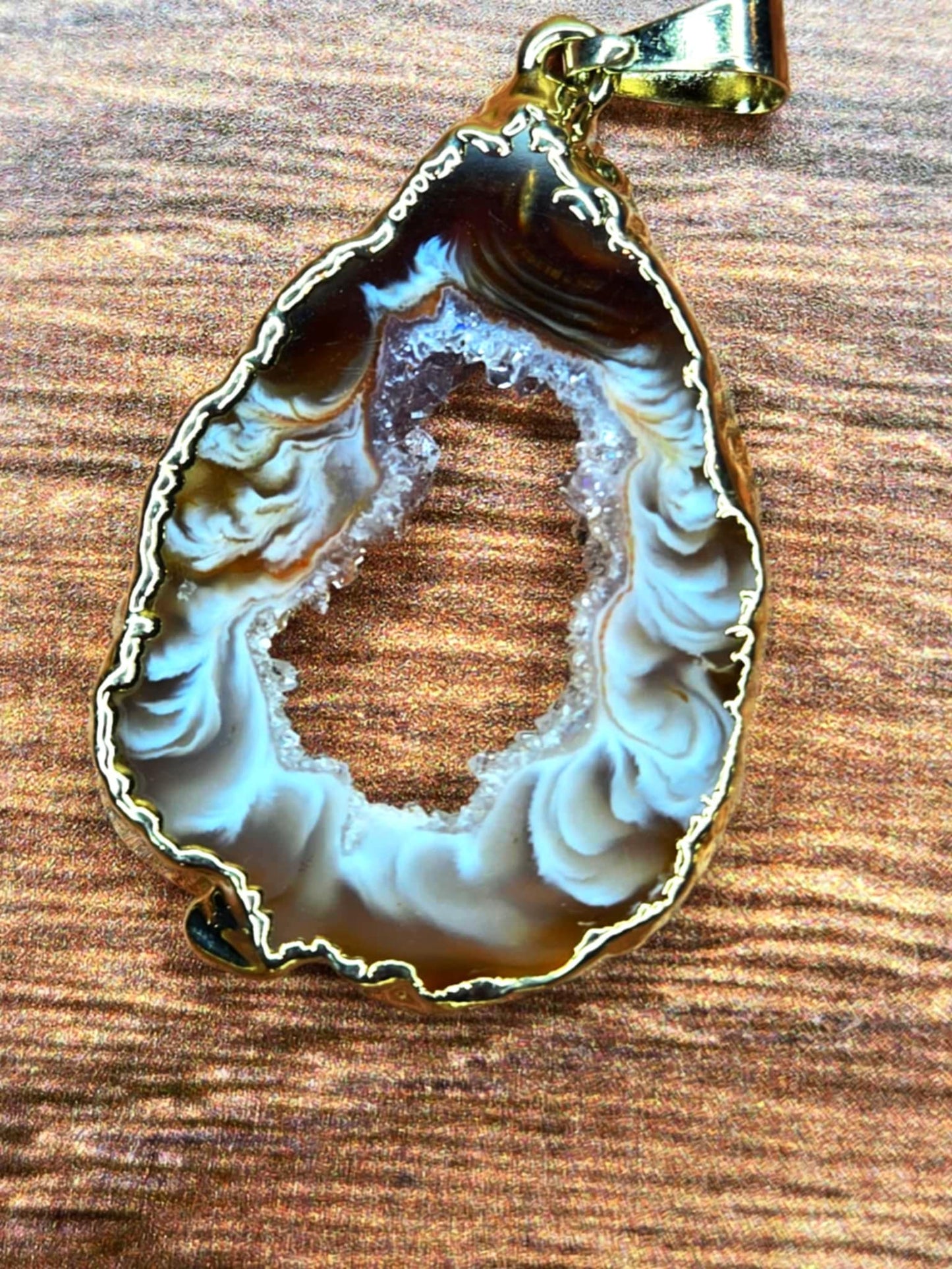 Empowered Electroplated Agate Druzy Slices