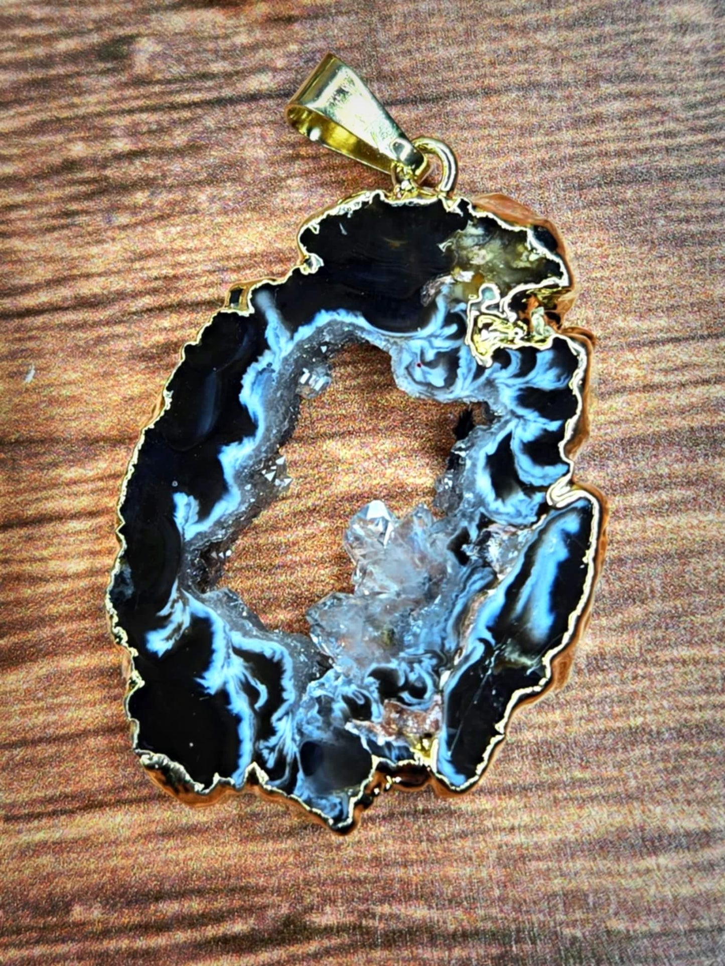 Empowered Electroplated Agate Druzy Slices