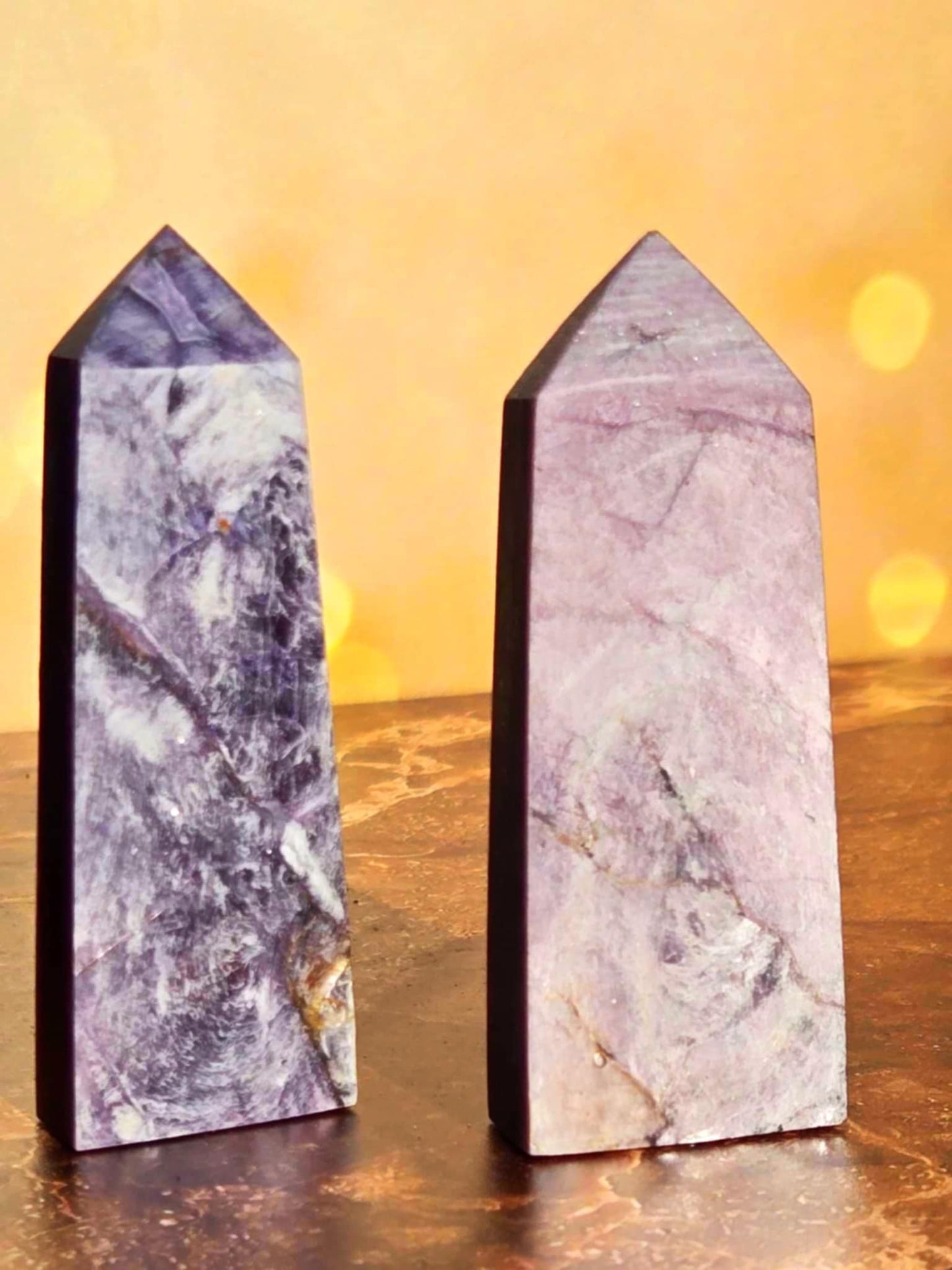 Shimmering Health Mica Lepidolite Towers - Physical/Mental Healing