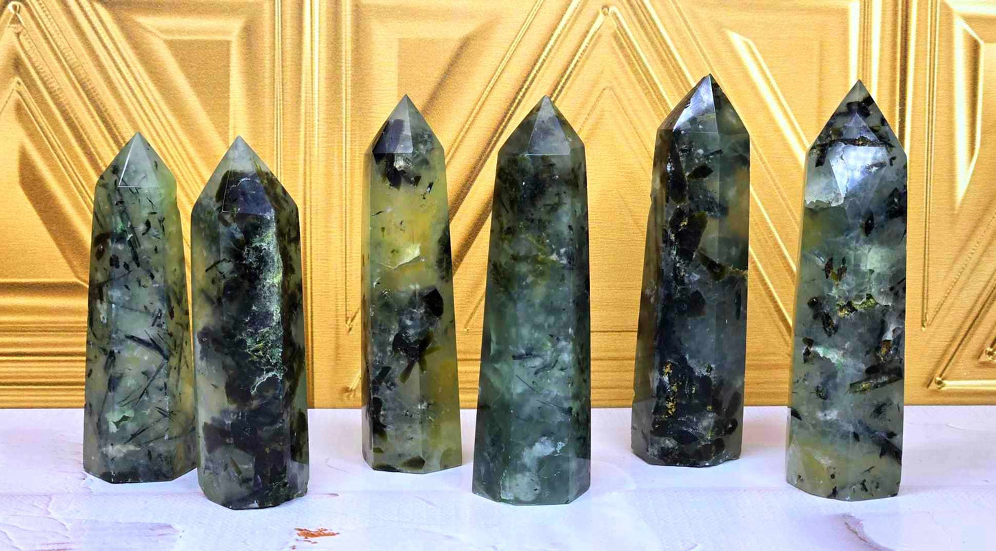 Soothing AF Prehnite Towers: