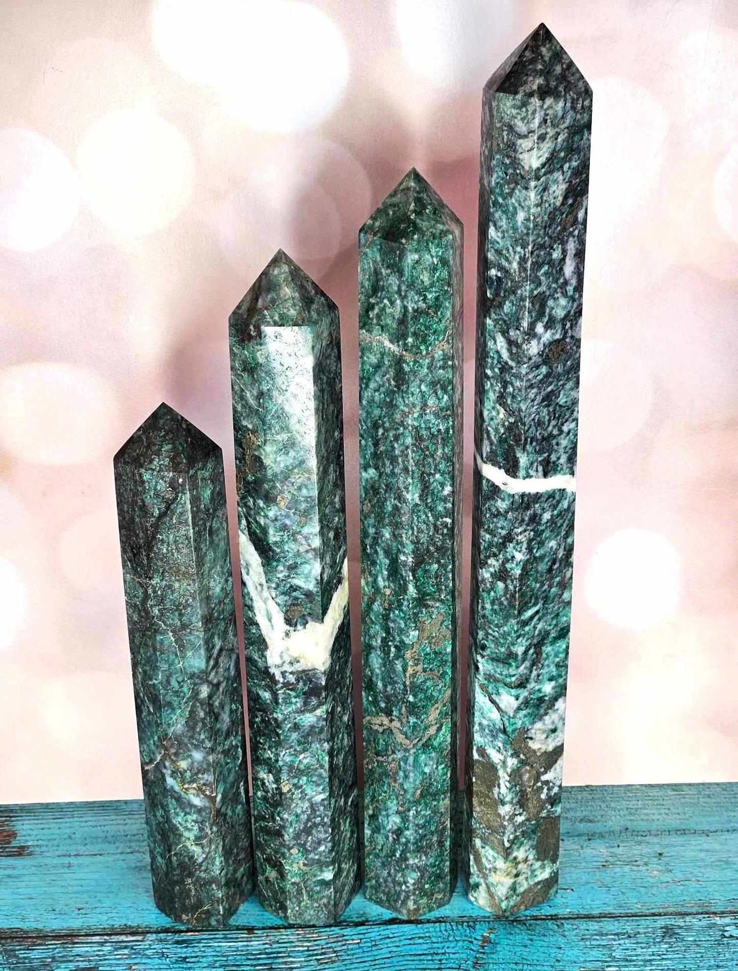 Towers of Money Nephrite Jade and Pyrite Towers