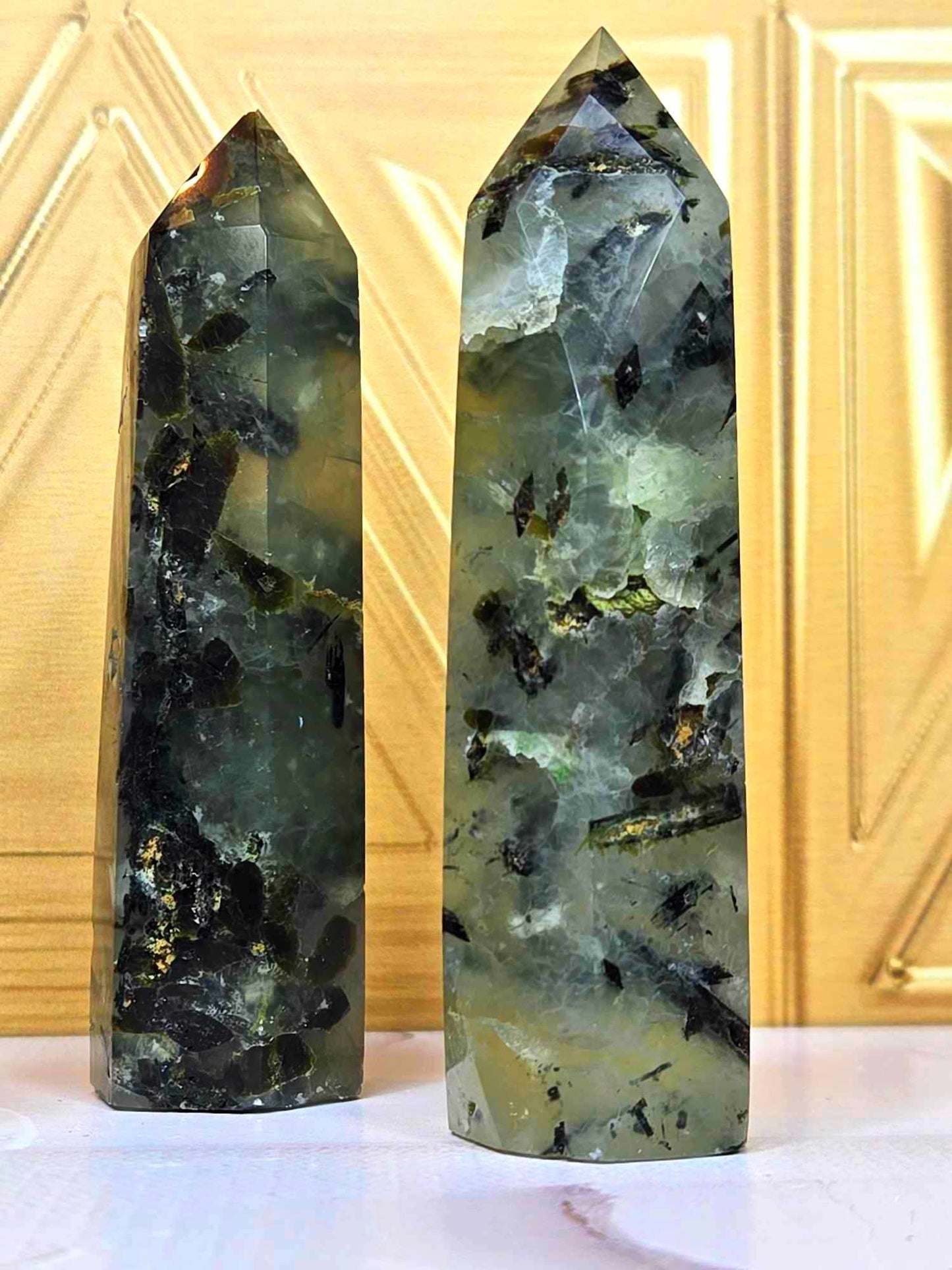 Soothing AF Prehnite Towers: