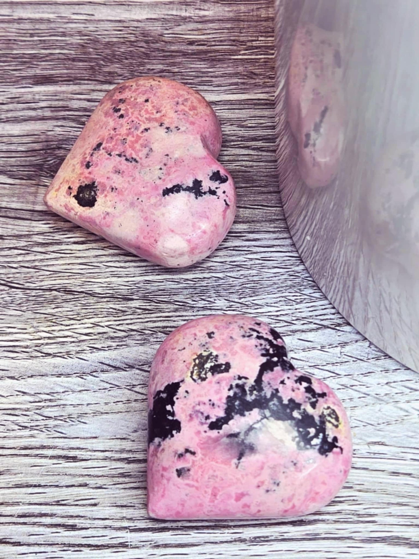 Sweet as Pie Rhodonite Hearts