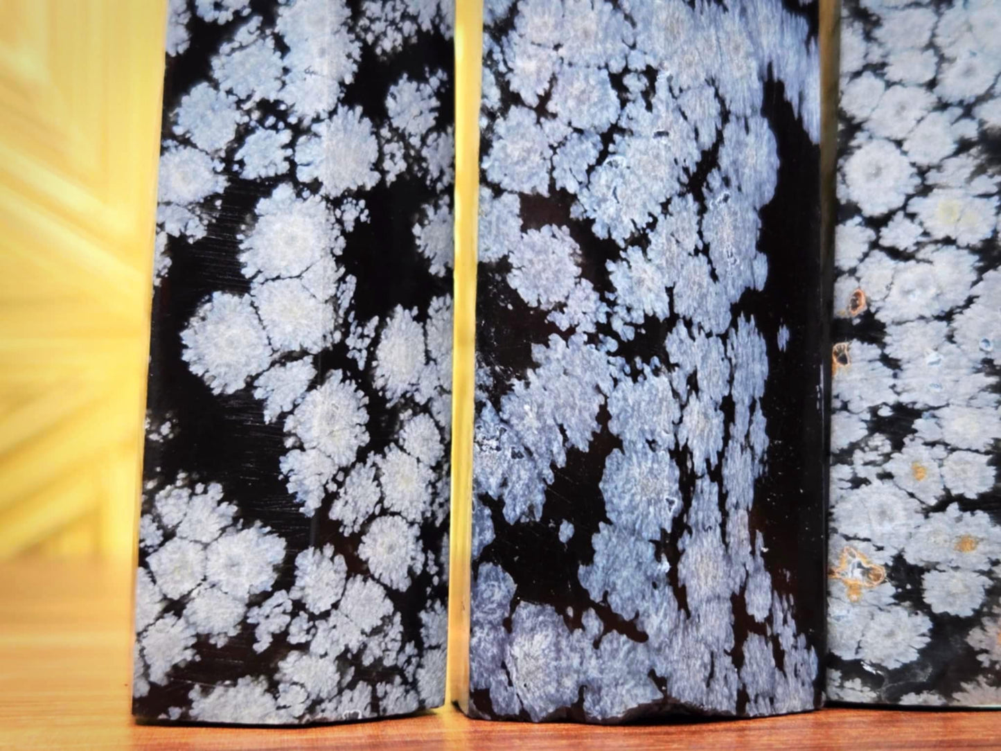 High Contrast Snowflake Obsidian Towers